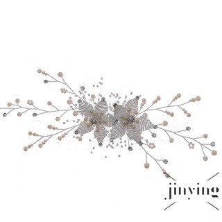 1Pcs Handmade Weave Exquisite Imitation Pearl Hairclip Bride Wedding Decorations Luxury Charming Bea