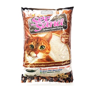 Pet8 Sea Sand Cat Litter ทรายแมว กลิ่นกาแฟ (น้ำตาล) 1x5 L