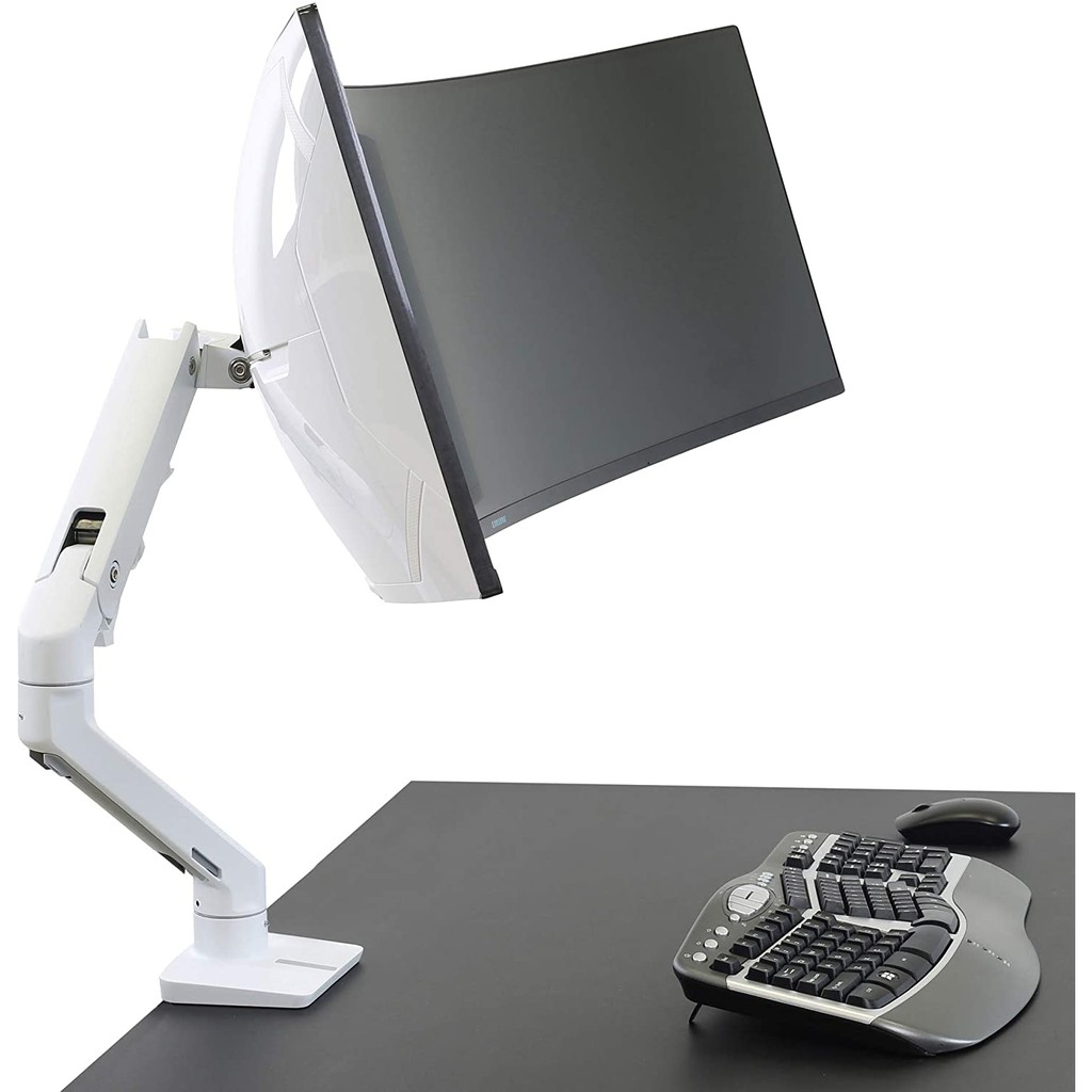 New! Ergotron HX  Heavy Duty Ultrawide Monitor Arm Desk Mount with HD Pivot for Immersive 1000R Curved Screens