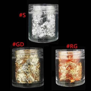 🇹🇭🔝แผ่นเปลว เปลวแต่งเล็บ Gold/Silver/Rose gold