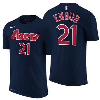 เสื้อยืด ลายบาสเก็ตบอล Nba Philadelphia 76ers Drifit No. 21 JOEL EMBIID - ICON - City Edition 2022