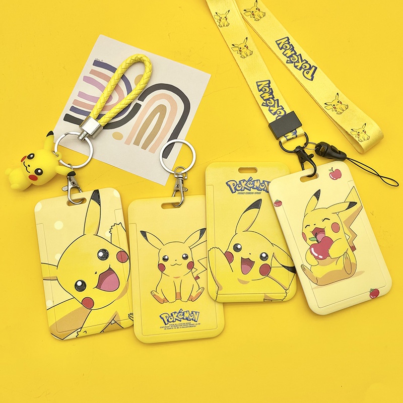 ใหม่ กระเป๋าใส่บัตรพนักงาน ลายการ์ตูนน่ารัก พร้อมเชือกคล้องคอ สําหรับนักเรียน บัตรรถบัส บัตรอาหาร