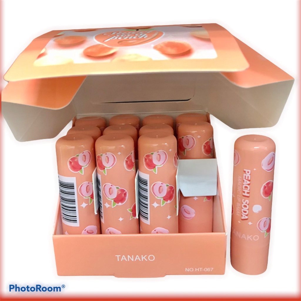 HT067 Tanako​ MAGIC LIP PEACH ลิปมันเปลี่ยนสี ลูกพีช 3.5 กรัม
