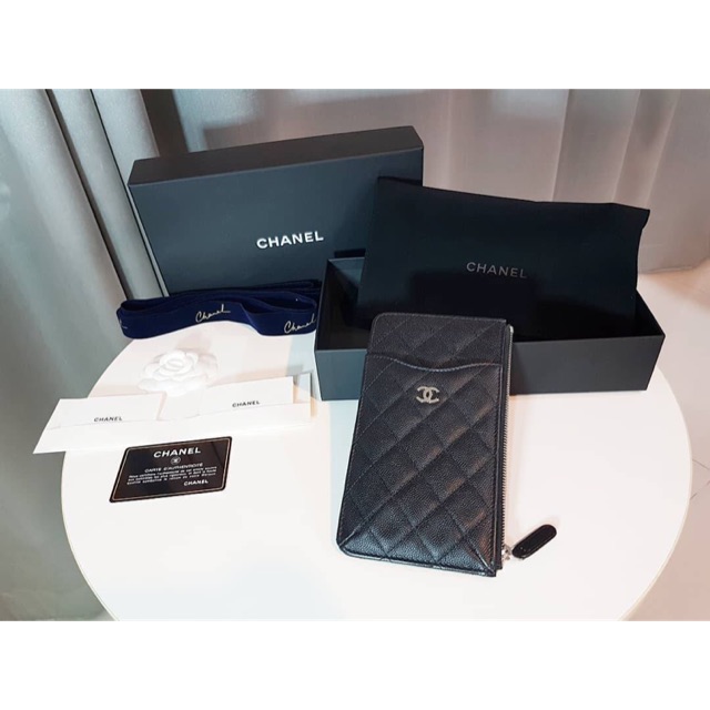 Like New Chanel Wallet All in one Black Caviar ของแท้100%