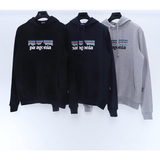 เสื้อกันหนาวลําลอง มีฮู้ด ลายภูเขาหิมะ Patagonia สวมใส่สบาย สไตล์คลาสสิก สําหรับผู้ชาย และคู่รัก