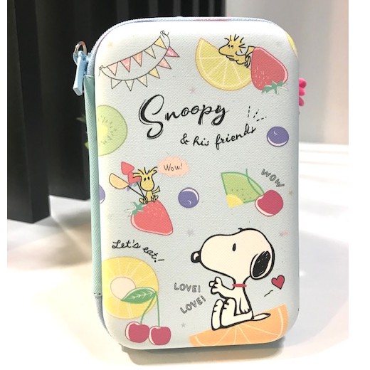SNOOPY กล่องใส่ PWB HDD , หูฟัง , เอนกประสงค์, Size XL ลาย w sky XL งานดี evaกันกระแทก ขนาด16x10x3.5cm BY MANOPNEST