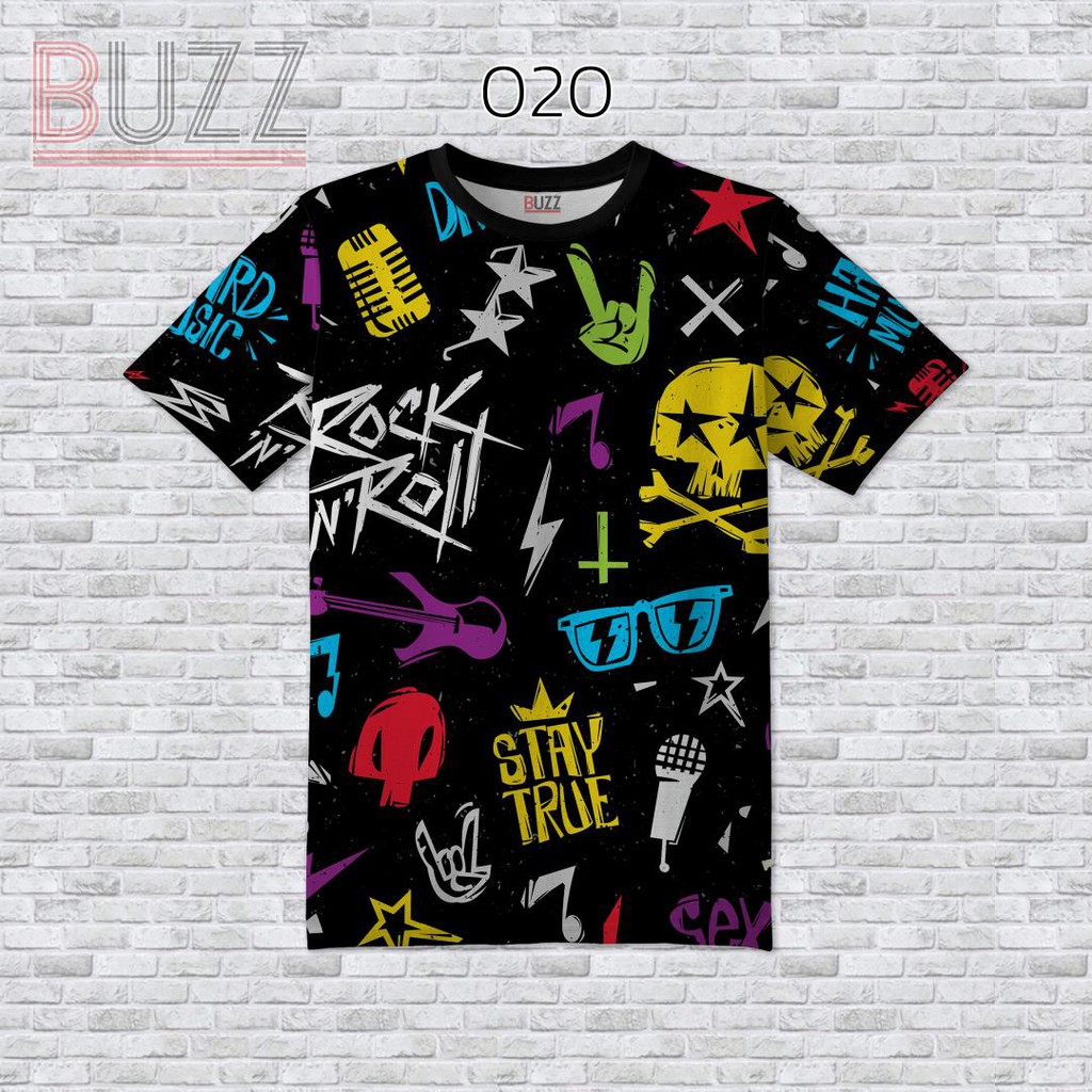 [S-4XL] เสื้อยืดแฟชั่น พิมพ์ลาย หน้า-หลัง ใส่ได้ทั้ง ชาย หญิง สาวอวบ อ้วน บิ๊กไซส์ BUZZ-020