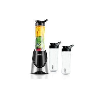 JOWSUA เครื่องปั่นน้ำผลไม้พร้อมดื่ม Portable Blender เครื่องปั่นน้ำผลไม้แบบพกพา ใบมีด4 พร้อมแก้ว 3 ใบ