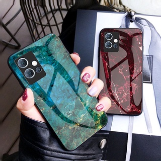 เคสโทรศัพท์มือถือกระจกนิรภัย แบบแข็ง ลายหินอ่อน สําหรับ Vivo Y75 Y55 Y76 Y72 Y52 Y31 Y51 Y50 Y30 5G