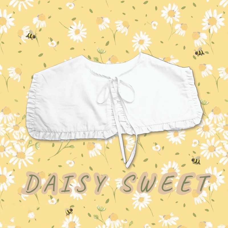 พร้อมส่ง DAISY SWEET ปกคอถอดได้ ทรงเหลี่ยม oversize ดีไซน์หวาน สไตล์ลูกคุณ ผู้ดีอังกฤษ