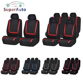 Superauto ผ้าคลุมเบาะรถยนต์ ผ้าคลุมเบาะรถยนต์ แบบสากล ป้องกันเบาะนั่ง แบบเต็มชุด