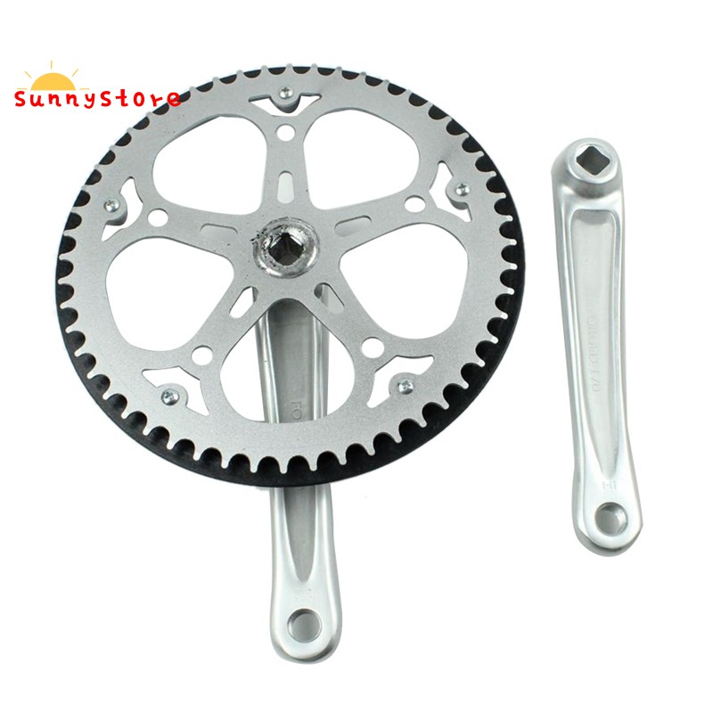 จักรยานพับ Crankset 52T Square Hole 170 มม.CNC Crankset จักรยาน Crank ชุดเฟือง