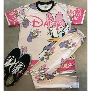   Set เสื้อdaisy+กางเกงเลกกิ้งผ้าsport พิมพ์ลายการ์ตูนน่ารักสวยงาม