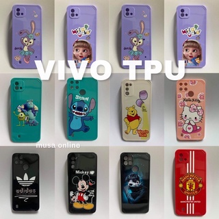 🎀 Case Vivo y11/y12/y15/y17/y91c/y95/y93/y91/y91i/y20/y20s/y12s/y12a/y72/y31 เคสกันกล้อง​ทรงเหลี่ยม​ลายการ์ตูน#ส่งจากไทย