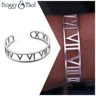 Boggy &amp; Thol Bangle My Time กำไล ข้อมือ เงินแท้ ดีไซน์เรียบหรู 925 Sterling Silver Bracelet