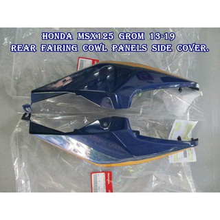 HONDA MSX125 GROM year 2013-2019 REAR FAIRING COWL PANELS SIDE COVER LH&amp;RH "GENUINE PARTS" // ฝากระเป๋าข้าง สีกรมท่า