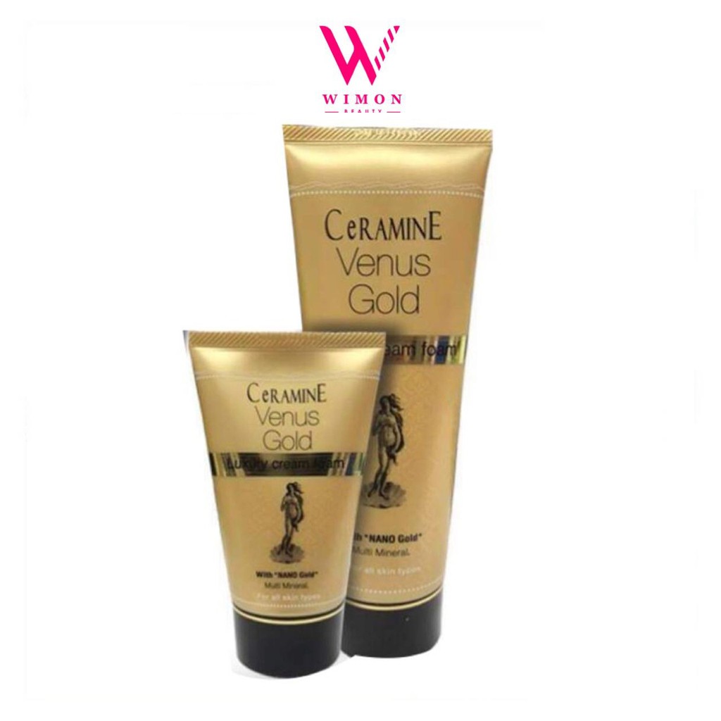 Ceramine venus gold luxury cream foam เซอรามายน์ วีนัส โกลด์ ลักซูรี่ ครีม โฟม