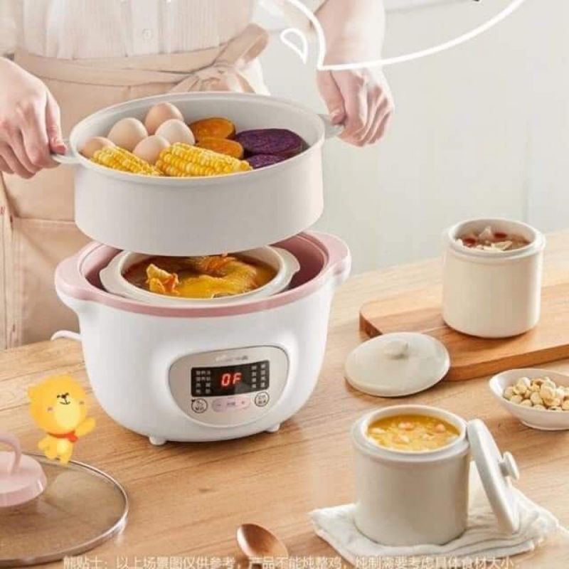 (HM-INTERNATIONAL VERSION) BEAR 1.6L - Bear หม้อตุ๋นโจ๊ก 1l6 - 3 ชาม 1 หม้อนึ่ง - 18 เดือน