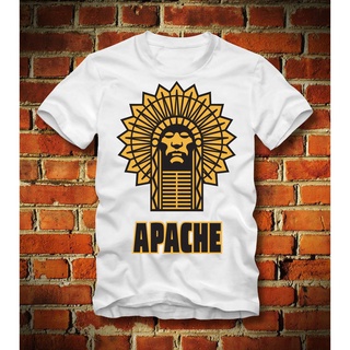 เสื้อยืดโอเวอร์ไซส์สไตล์ใหม่ขายร้อน T เสื้อ APACHE INDIANER RETRO VINTAGE AMERICAN MOTORCYCLE USA Men เสื้อยืดS-3XL