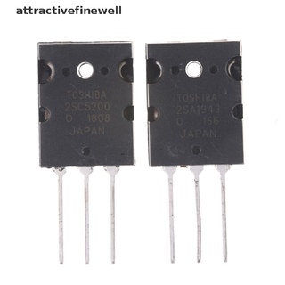 [attractivefinewell] ทรานซิสเตอร์พาวเวอร์ 2SA1943 &amp; 2SC5200 PNP 1 คู่