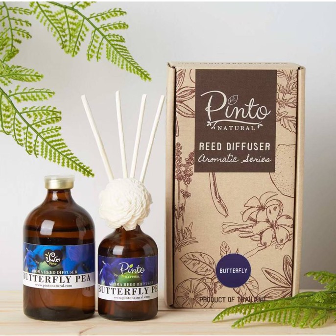 Pinto Natural Reed Diffuser ก้านไม้หอมปรับอากาศ 50ml. ก้านไม้หอมอโรมา น้ำหอมปรับอากาศ