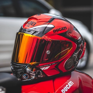 Shoei X14 หมวกกันน็อคมอเตอร์ไซค์ แบบเต็มหน้า X14 DUCATI หมวกกันน็อค สีแดง ขี่วิบาก หมวกกันน็อคมอเตอร์ไซค์ แข่งรถวิบาก Shoei