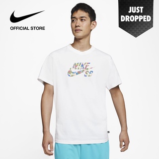 HH Nike Mens Sportswear Short-Sleeve T-Shirt - White เสื้อยืดคอกลม