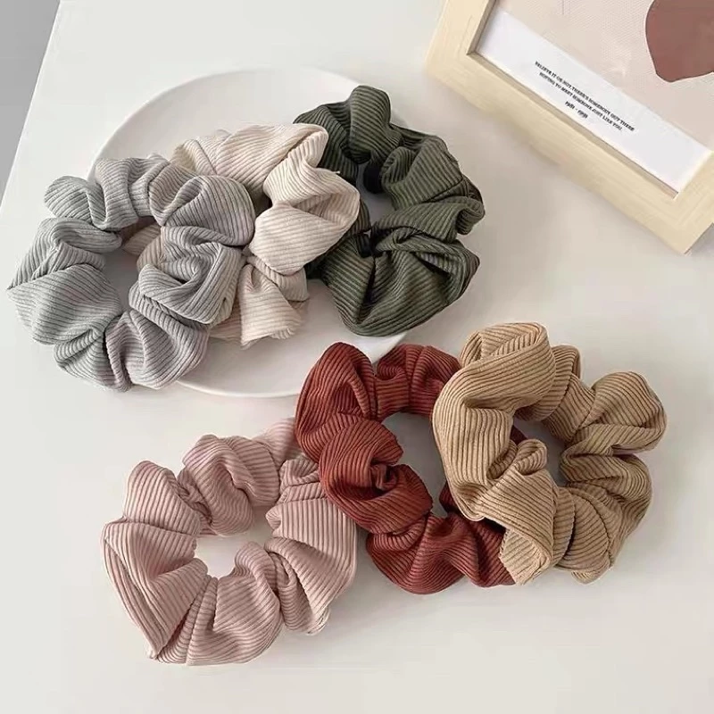 🔥พร้อมส่ง🔥 ยางรัดผม ยางมัดผมผ้าร่อง