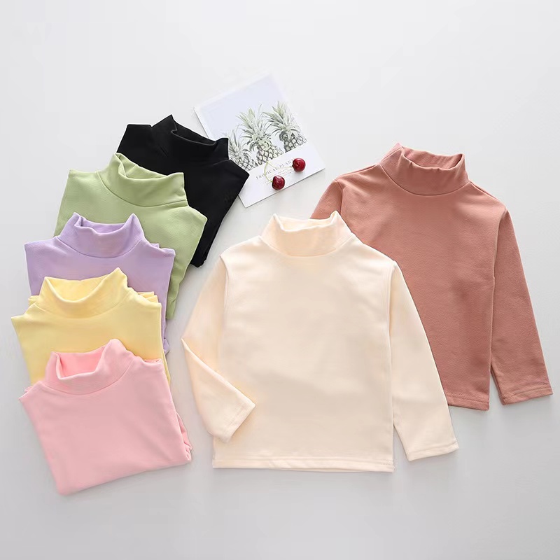 เสื้อกันหนาวแขนยาว คอกลม สีแคนดี้ สไตล์เกาหลี