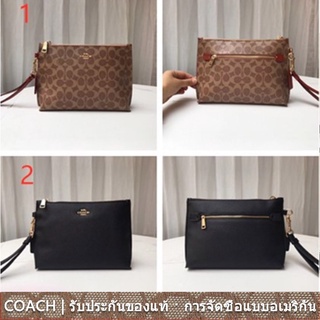 us นำเข้า⭐️ Coach 68332 72394 Charlie กระเป๋าหนังเต็มสุภาพสตรี กระเป๋าถือพร้อมสายคล้องข้อมือกระเป๋า Wallet