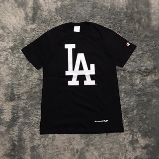 เสื้อยืดพิมพ์ลายโลโก้ CHAMPION X MLB LA คุณภาพสูง