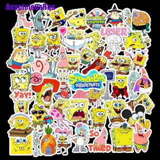 สติกเกอร์ ลายการ์ตูน Spongebob สําหรับติดตกแต่งรถจักรยานยนต์ จํานวน 50 ชิ้น ต่อแพ็ค