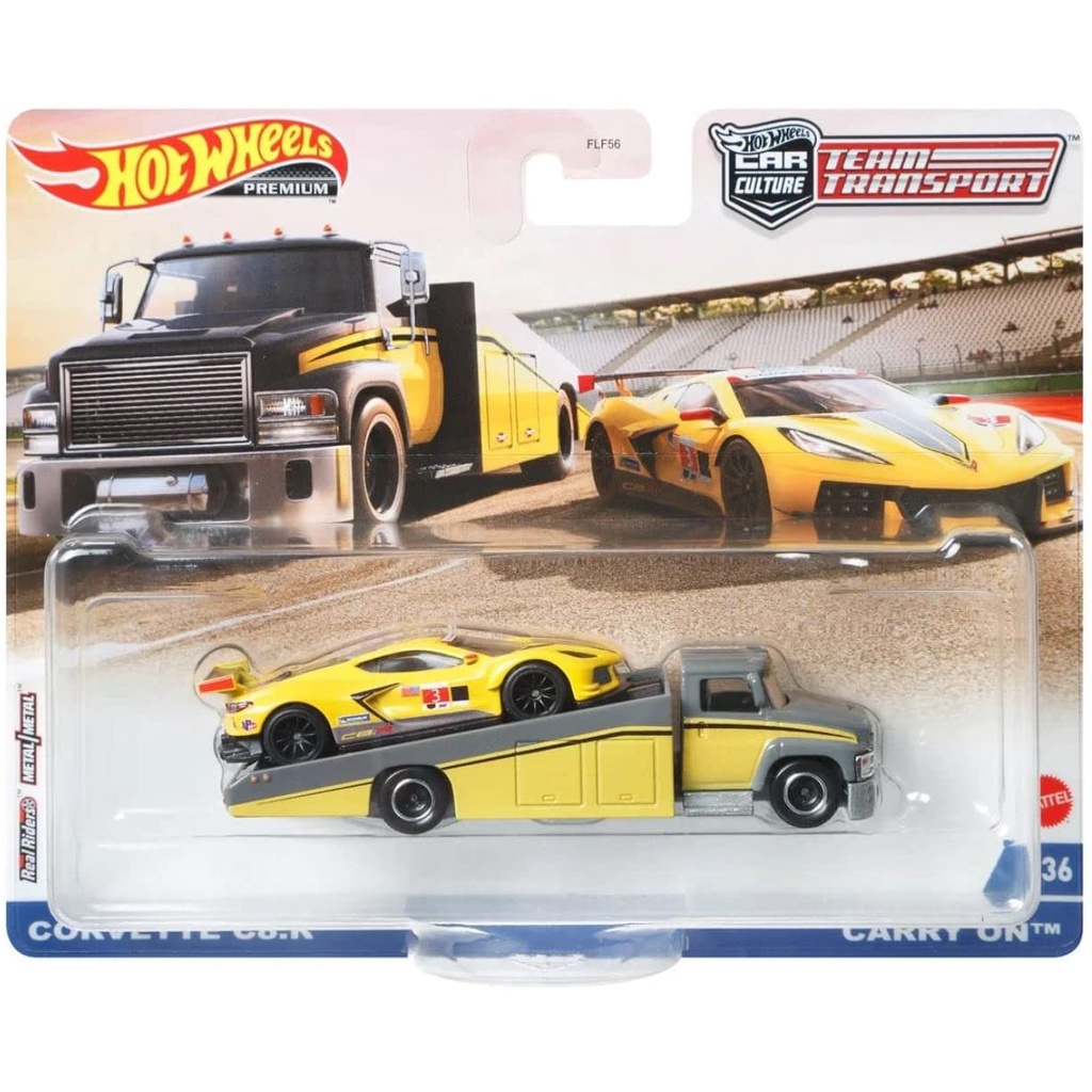 Hot Wheels CAR Culture Team Transport Corvette C8.R and Carry On