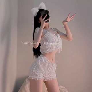 ชุดนอนเซตขาสั้น  สายเดี่ยว