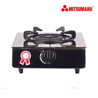 MITSUMARU เตาแก๊ส หัวเดียว หัวทองเหลืองชุบดำ Gas Stove รุ่น KM-GL 312