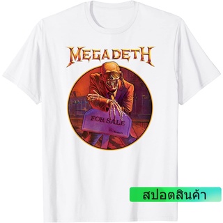 ROUND คอลูกเรือเสื้อยืดลำลองเสื้อยืดคอกลม ผ้าฝ้าย พิมพ์ลาย Megadeth – Peace Sells แฟชั่นฤดูร้อน สําหรับผู้ชายS to4XL-4XL