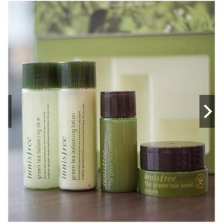 **ของแท้**Innisfree Green Tea Special Kit (4 Items) เซ็ตบำรุงผิวหน้า อุดมด้วยสารสกัดจากชาเขียว Organic เชจู