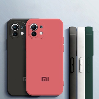 เคสโทรศัพท์ซิลิโคนทรงสี่เหลี่ยมสําหรับ Xiaomi Mi 11 Lite Mi 11i HyperCharge 11X Pro