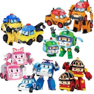 Robocar Poli ชุดของเล่นหุ่นยนต์รถยนต์ Transformers Amber Roy Helly