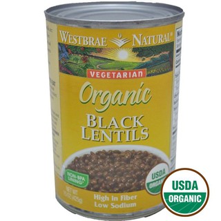 Westbrae Black Lentils 16 Oz  Westbrae ถั่วเลนทิลดำ 16 ออนซ์