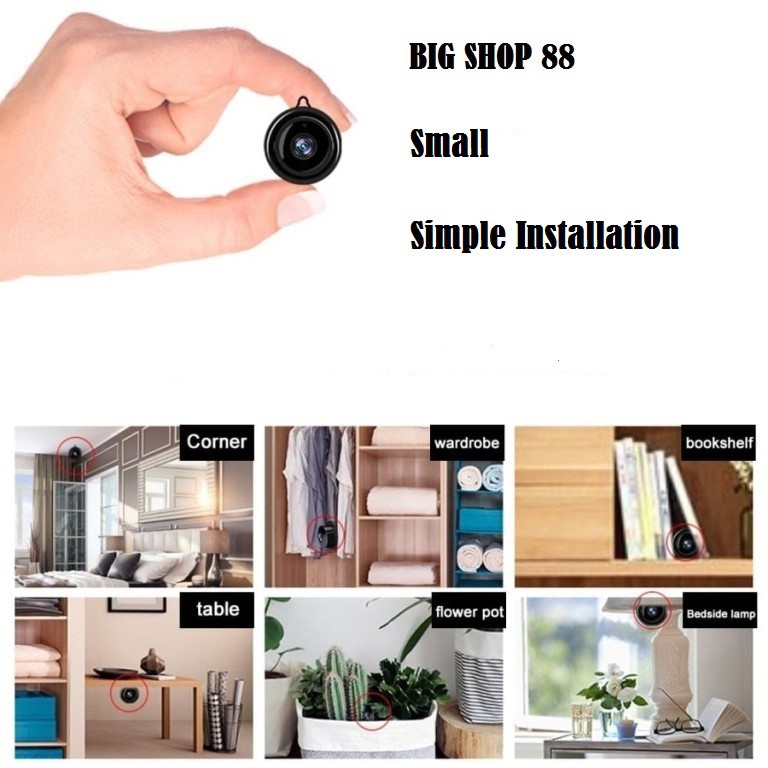 กล้องวงจรปิด IP CAMERA MINI WIFI SPY CAMERA HD 1080P SPY CAM ไร้สาย HIDDEN กล้องวงจรปิดสามารถ Gojek 