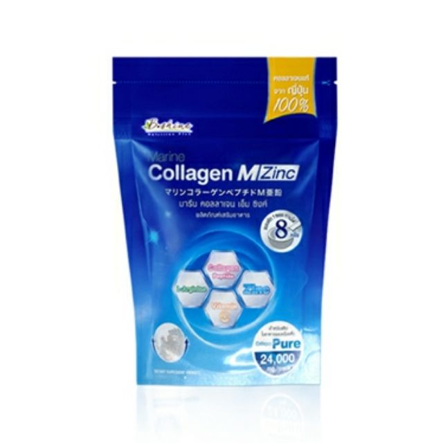 คอลลาเจนผง B Shine Marine Collagen M Zinc  24.32 g.
