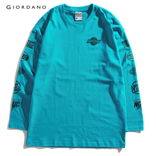 GIORDANO BSX MEN Printed crewneck long-sleeve sweatshirt 04089659