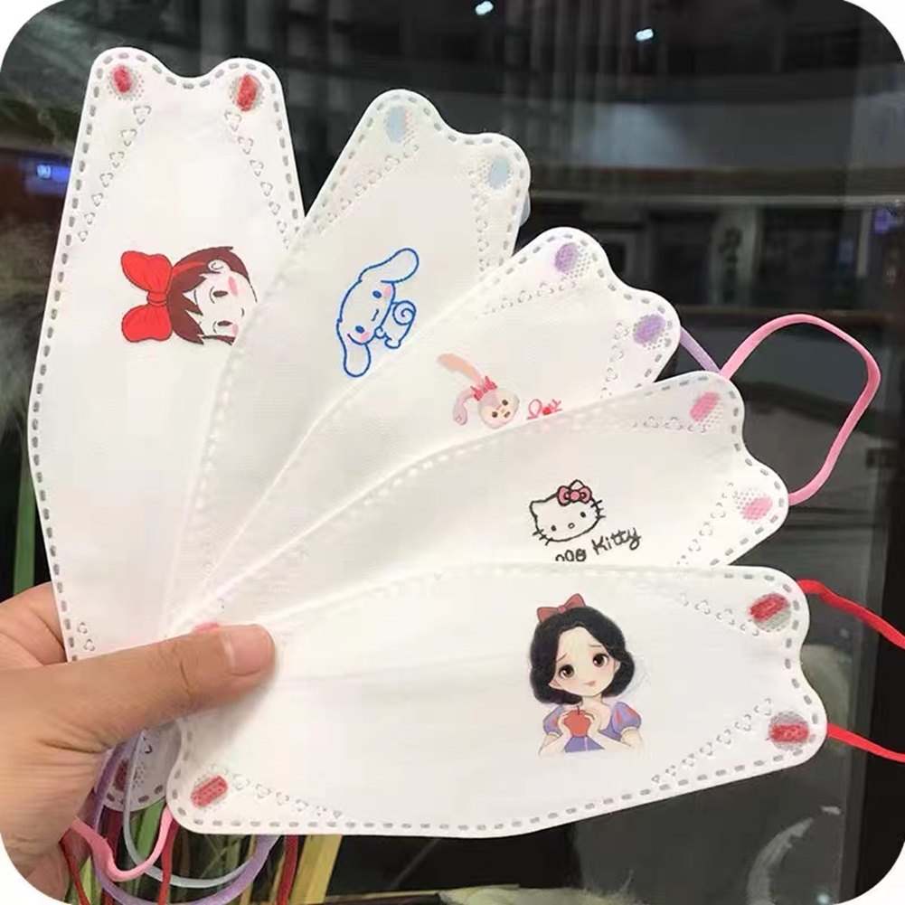 ผู้ใหญ่ Kf94หน้ากากเกาหลีหน้ากาก3D หน้ากากทิ้งการ์ตูนสีขาว KT แมวหน้ากากสามมิติหน้ากากป้องกันสามชั้นน่ารักระบายอากาศกันฝุ่นหิมะสีขาวดาวน้ำค้าง [Goob]