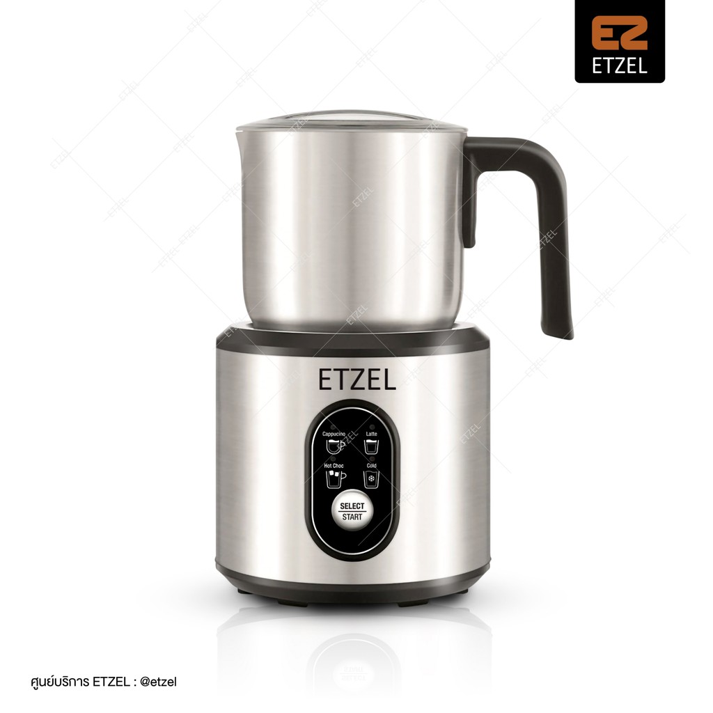ETZEL เครื่องทำฟองนม อัตโนมัติ ระบบแม่เหล็ก เครื่องตีฟองนม ร้อนและเย็น รุ่น SN988s Milk Frother