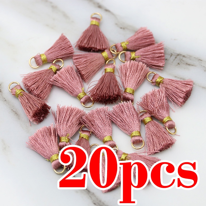 20ชิ้น/แพ็ค2.5เซนติเมตรพู่ของสีต่างๆ,ห่อด้วยด้ายสีทอง,ใช้สําหรับเสื้อผ้าแต่ง,กระเป๋าตกแต่ง - รูปที่ 5