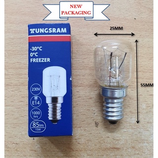 หลอดไฟทังสราม E14 15w สีใส สําหรับติดตู้เย็น