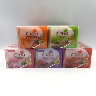 Citra สบู่ซิตร้า 110 กรัม (เลือกสีได้) สบู่บำรุงผิวผสมสครับธรรมชาติ แพค4ก้อน