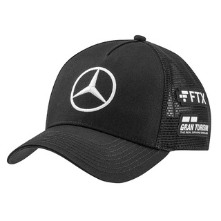 Mercedes-Benz หมวก Lewis Hamilton Trucker อย่างเป็นทางการของการแข่งขัน Formula 1 ปี 2022 สีดำ