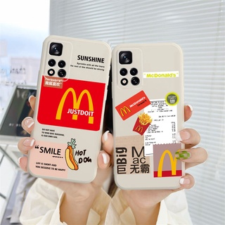 McDonalds Pattern Soft Case Xiaomi Redmi POCO X3 NFC X3 PRO M3 Redmi 9C NFC 9A 9i 9T 9 Power 10X POCO M2 PRO Redmi Note 9 8 10 10S 9 PRO MAX 9S OPPO A15 A15S A35 A54 A9 A5 A53 2020 A7 A5S A12 A53S Realme C21 C25 เคสโทรศัพท์มือถือ